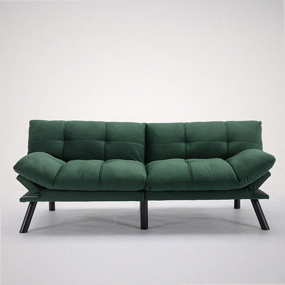 Modern Convertible Sofa Bed – Foldable Sleeper Futon, Space-Saving Design