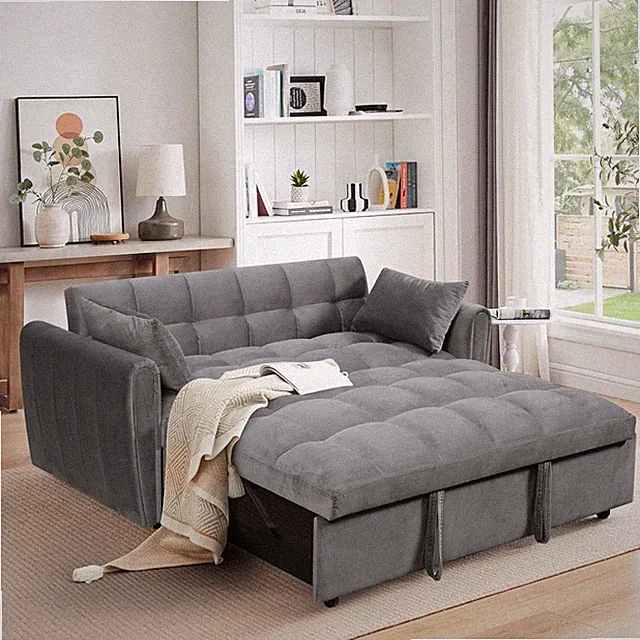 Modern Convertible Loveseat Sofa Bed with Adjustable Back for Living Room