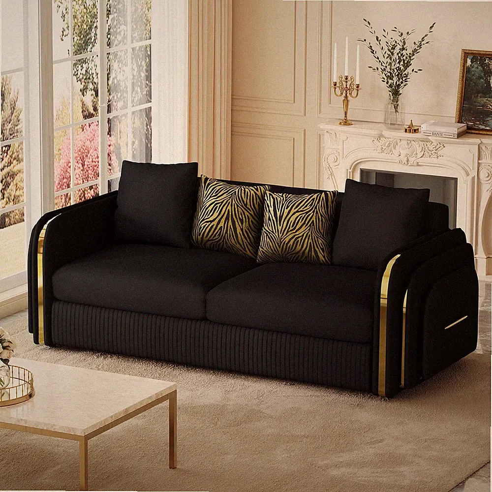 Modern Deep Seat Sofa 66.2"/86" Upholstered Loveseat Couch for Living Room