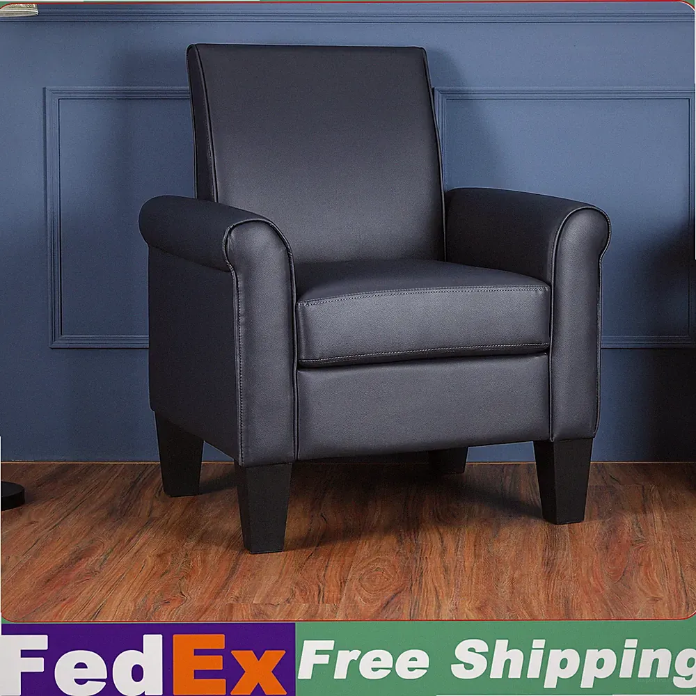 Modern Faux Leather Armchair Single Sofa Chair Comfy Living Room Upholstered