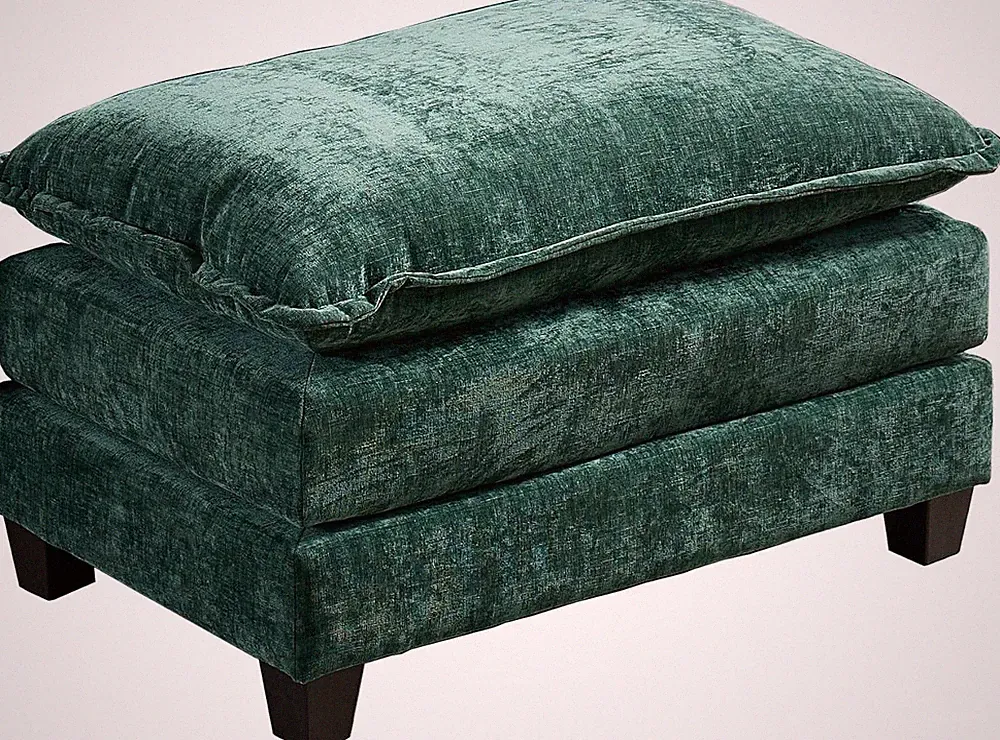 Modern Green Cloud Sofa Ottoman for Living Room, Bedroom, and Apartment