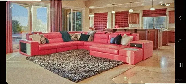 Modern Large Red Sectional
