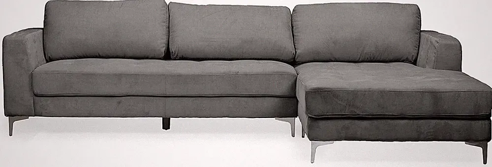 Modern Light Beige Microfiber Right-Facing Sectional Sofa for Stylish Living