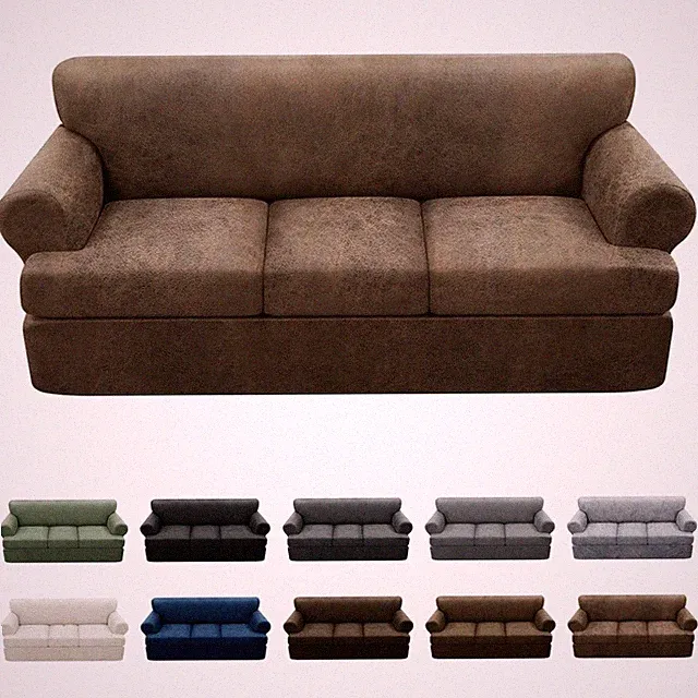 Modern Light Brown Sofa Slipcovers - 4-Piece Set