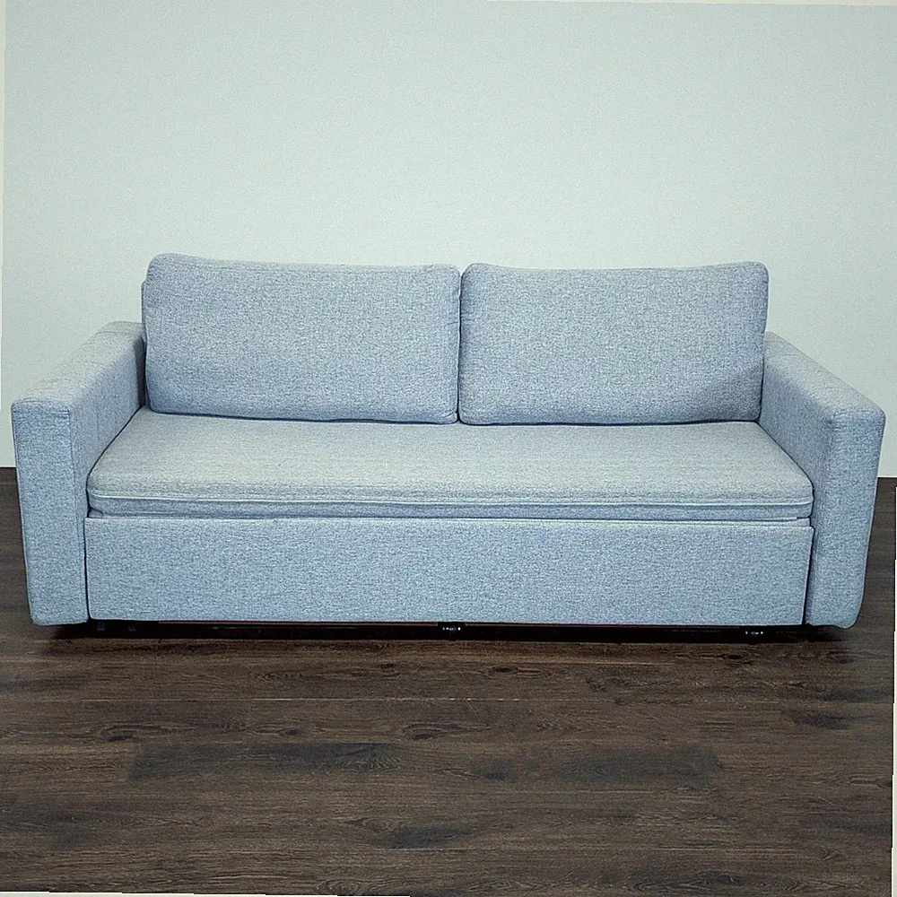 Modern Light Gray Sleeper Sofa with Pull-Out Bed