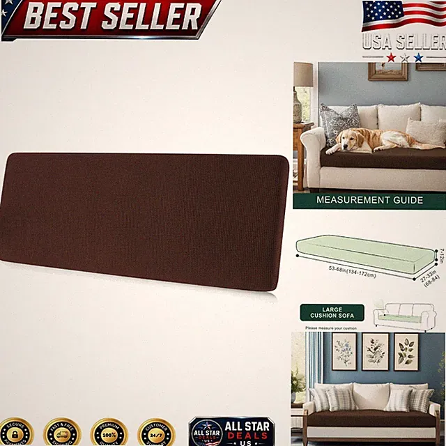 Modern Machine Washable Sofa Cushion Cover in Chocolate for Elegant Protection