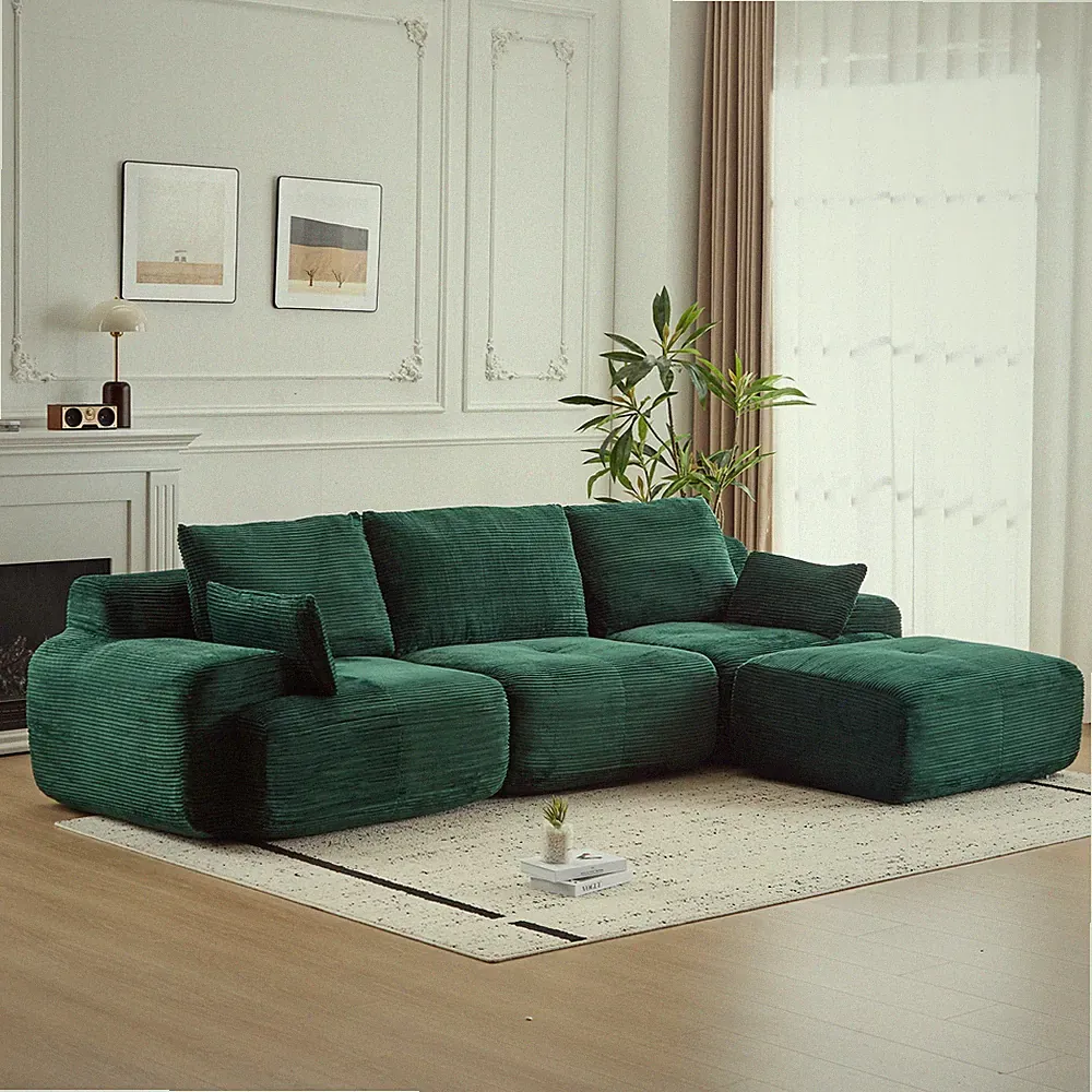 Modern Memory Foam Compressed Sofa,Large Sectional Couches for Living Room,Pe