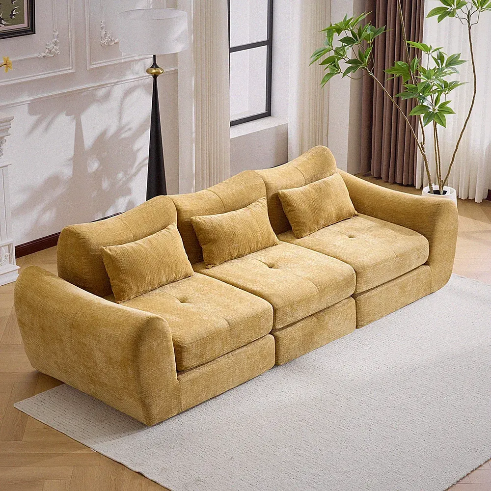 Modern Modular Cloud Sofa,Convertible Folding Sofa Bed, Sectional Cushioned Sofa