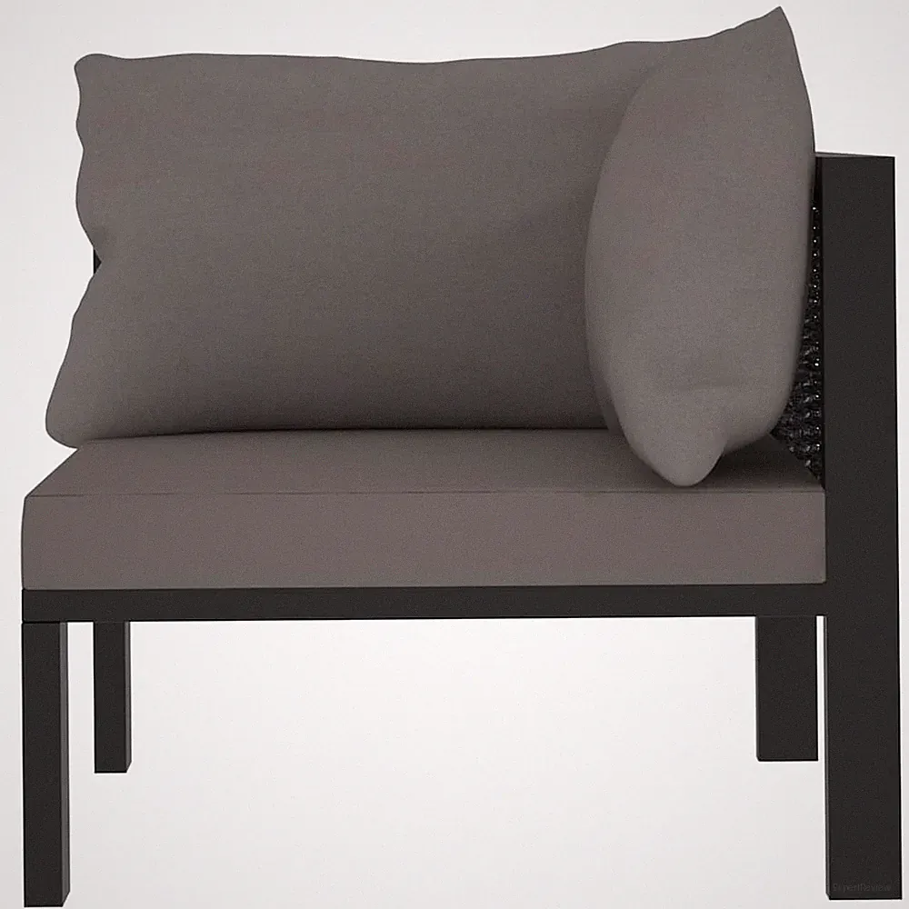 Modern Modular Corner Sofa with Cushions, Anthracite Poly Rattan vidaXL