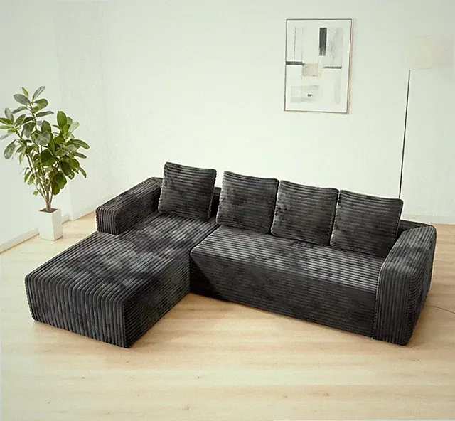 Modern Modular L-Shape Sofa Couch with Chaise Right Sitting Chaise