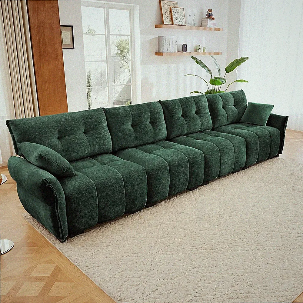 Modern Modular Sectional Sofa, 141.7" Oversized Comfy Deep Seat 4-Seater Sofa, U