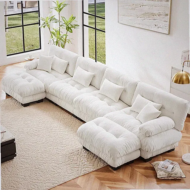 Modern Modular Sectional Sofa,173.2" Oversized 4 Seater U-Shaped Couch,Chenille