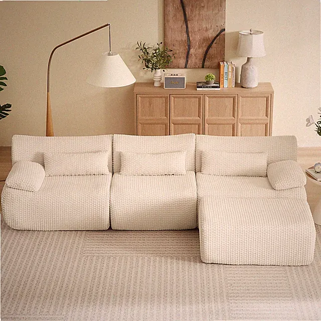 Modern Modular Sectional Sofa L Shape Sofa Cloud Boneless Couches Living Room