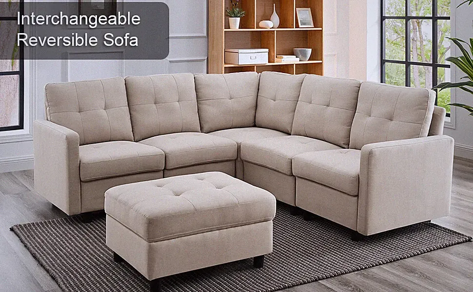 Modern Modular Sectional Sofa Set DLY Couch Fabric Upholstered Sofa Living Room