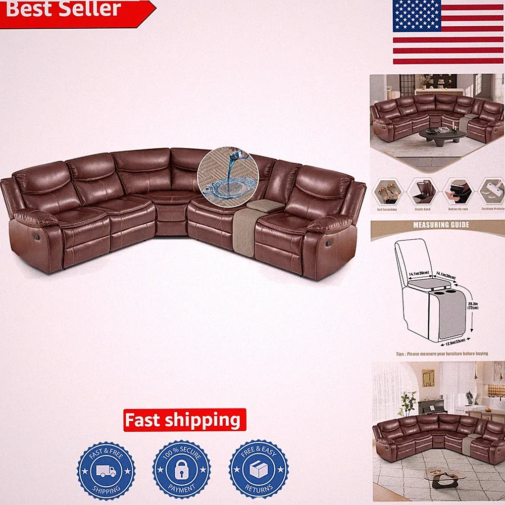 Modern Non-Slip Sectional Sofa Cover - Waterproof Protection for 1 Seat Console