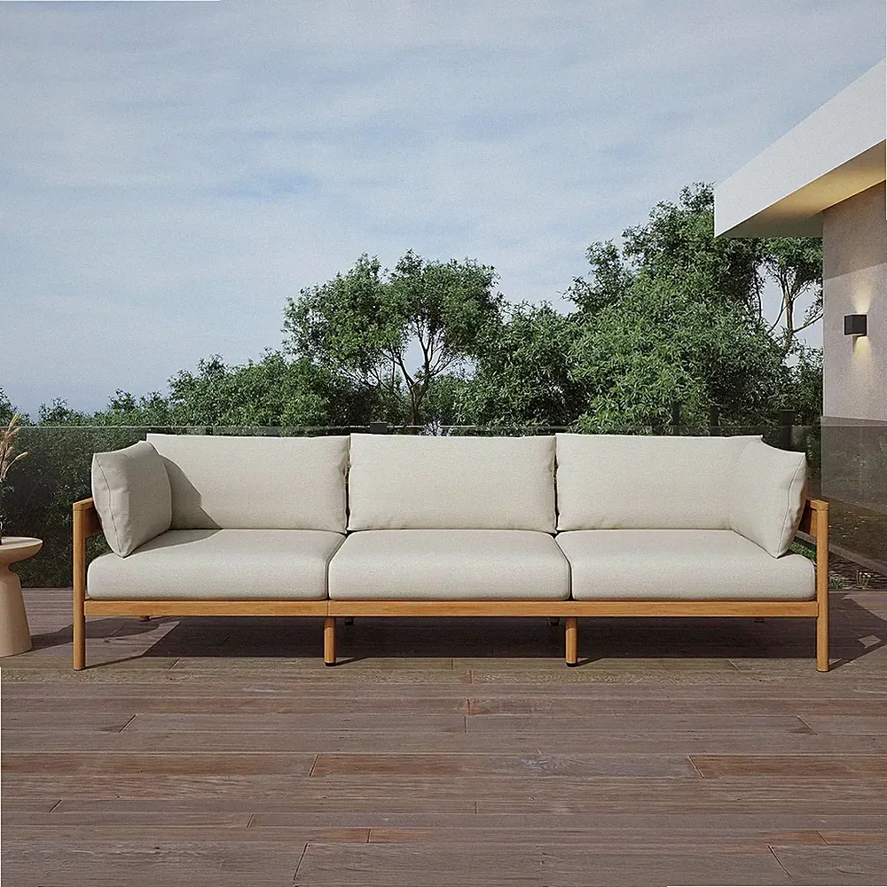 Modern Outdoor Patio Furniture Set, All-Weather Aluminium Conversation Sectional