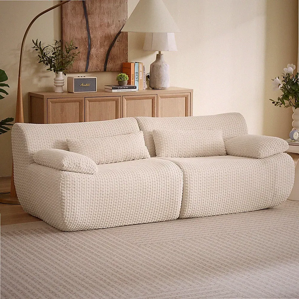 Modern Oversized 2 Seat Modular Sectional Sofa No Assembly Required Apartment