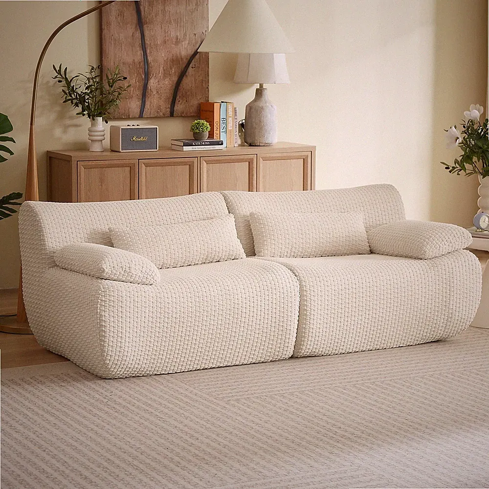 Modern Oversized 2-Seat Modular Sectional Sofa No Assembly Required Apartment US
