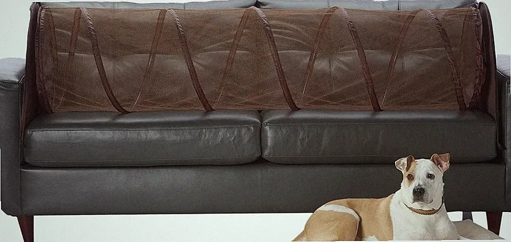 Modern Pet Protector: Dark Brown Couch Barrier for Effortless Clean Living