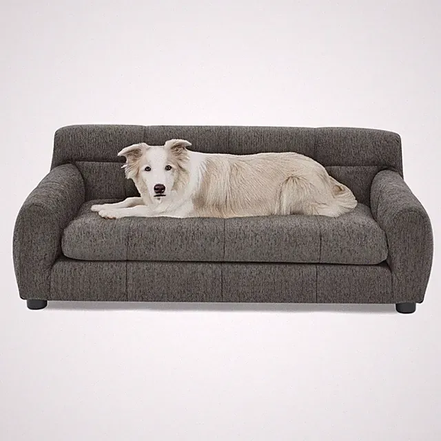 Modern Pet Sofa for Small/Medium Dogs– Soft,Comfortable with Backrest & Armrests