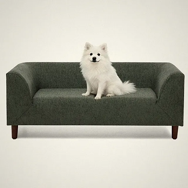 Modern Pet Sofa w/ Backrest & Armrests, Soft Cushion for Small/Medium Dogs