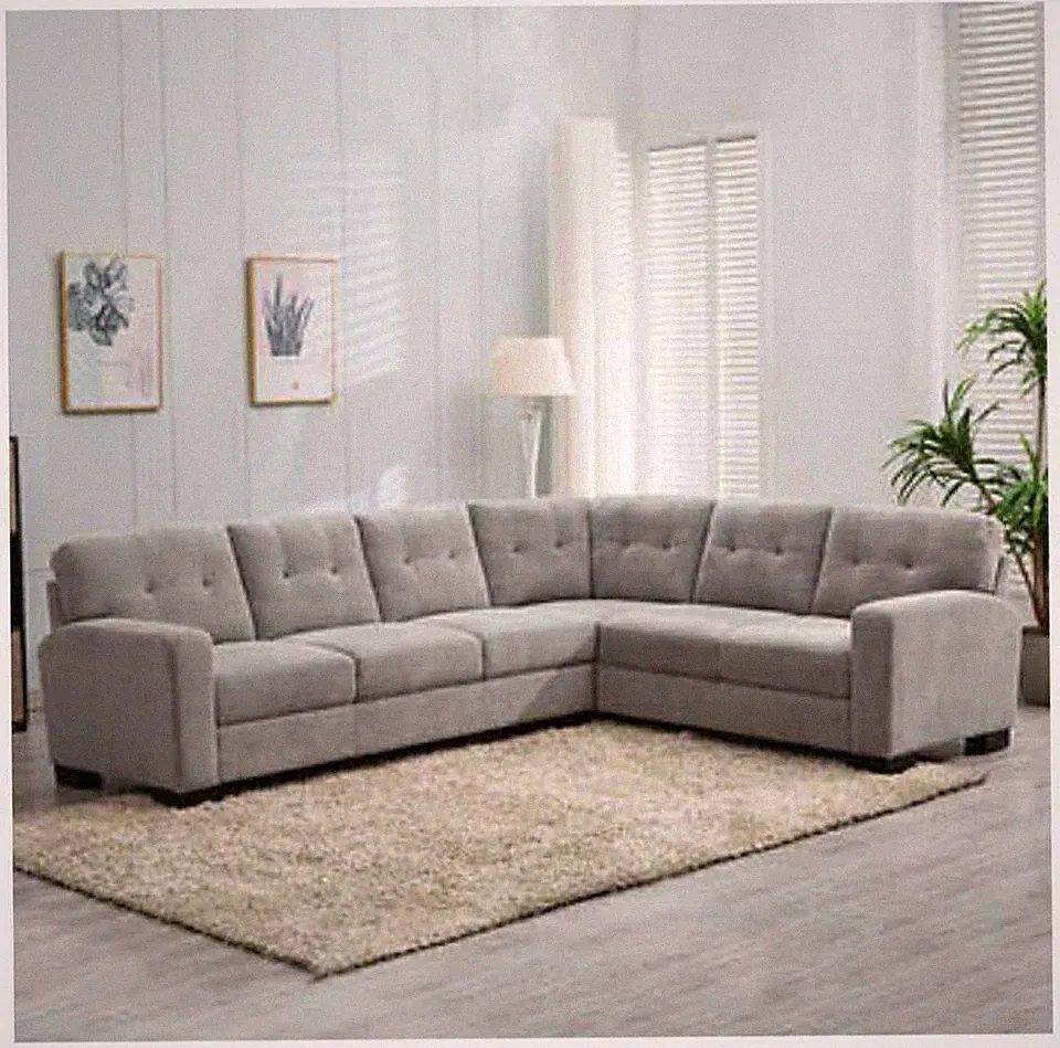 Modern Sectional Fabric Sofa by Annadale ~ Gray Color