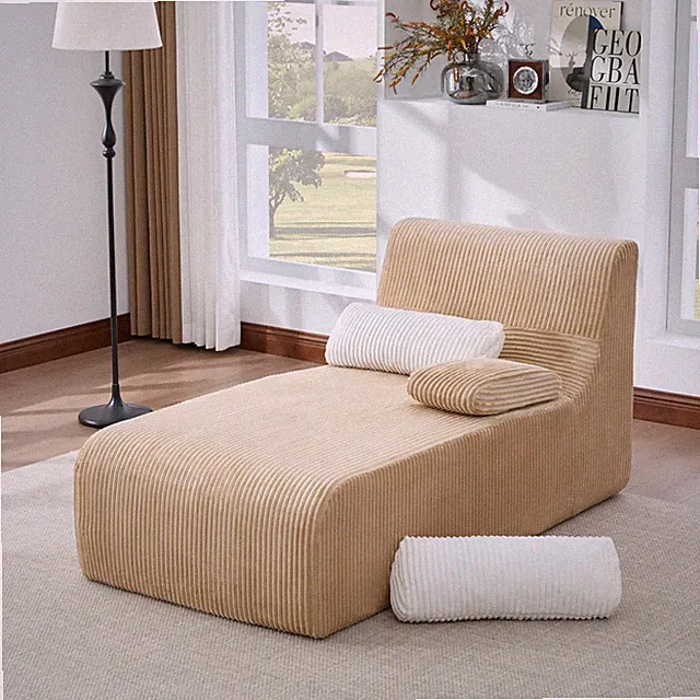 Modern Sofa Couch with Massage and Heat and Reclining Backrest and Corduroy