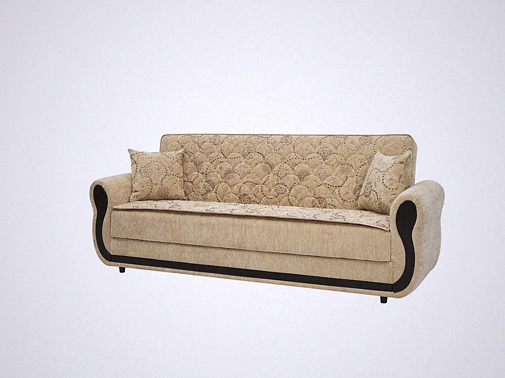 Modern Transitional Sleeper Sofa Beige Convertible Reclining Storage Couch Bed