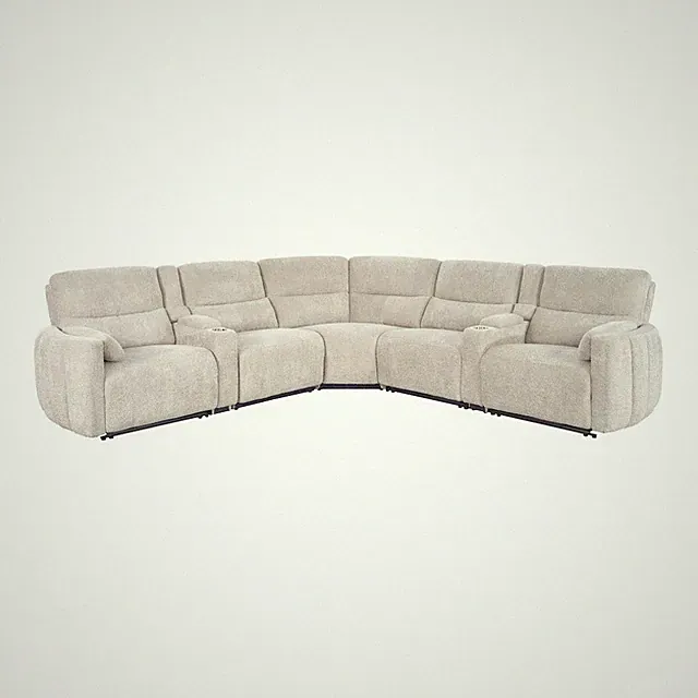 Modesto - Buttercream 7 Piece Modular Power Reclining Sectional