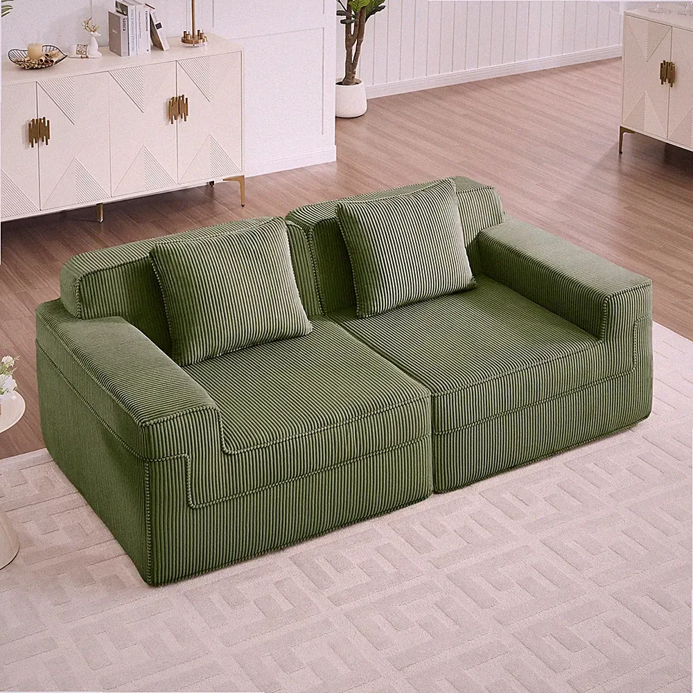 Modular 2 Seat Loveseat Boneless Sofa,Cloud Sectional Couch w/Deep Seat,Moder