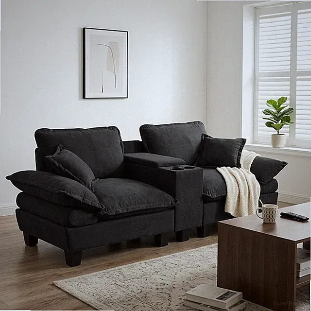 Modular Cloud Couch, L-Shape Sailboat Sofa with Cup Holders & Storage, USB Port