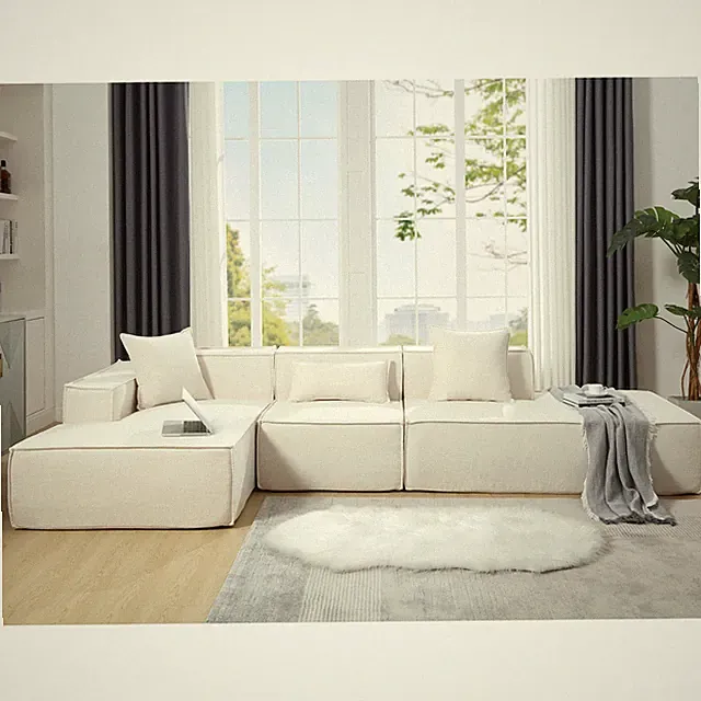 Modular combination living room sofa set, modern minimalist sofa, free installat