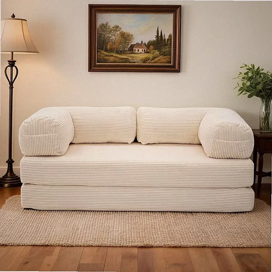 Modular Folding Futon Loveseat Sleeper Sofa Couch 4-in-1 Convertible Sofa Bed