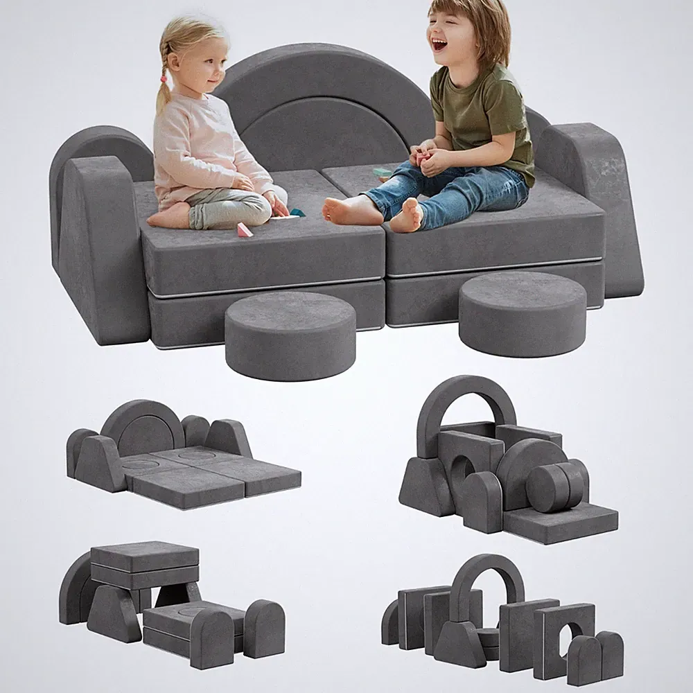 Modular Kids Play Block Soft Child Couch Sofa Toddler Building Fortplay Climbing
