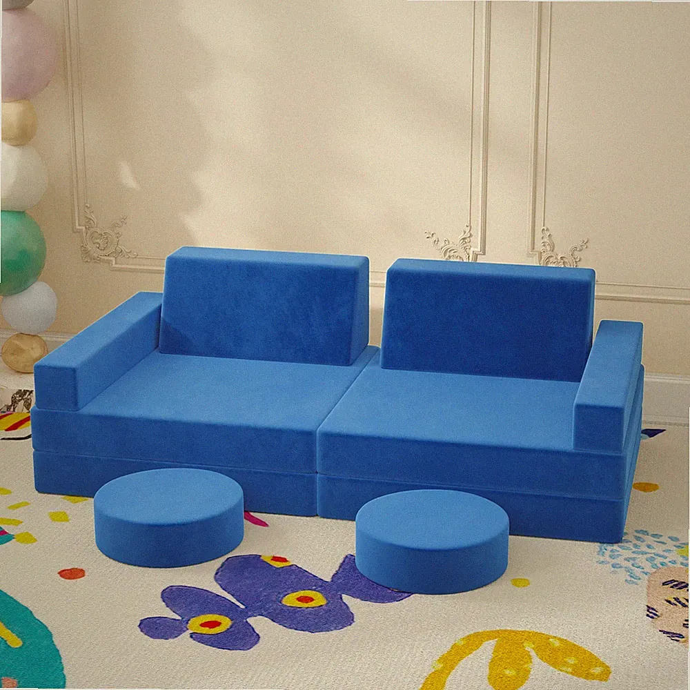 Modular Kids Play Couch Floor Sofa for Children Large Creativing Playroom Toy
