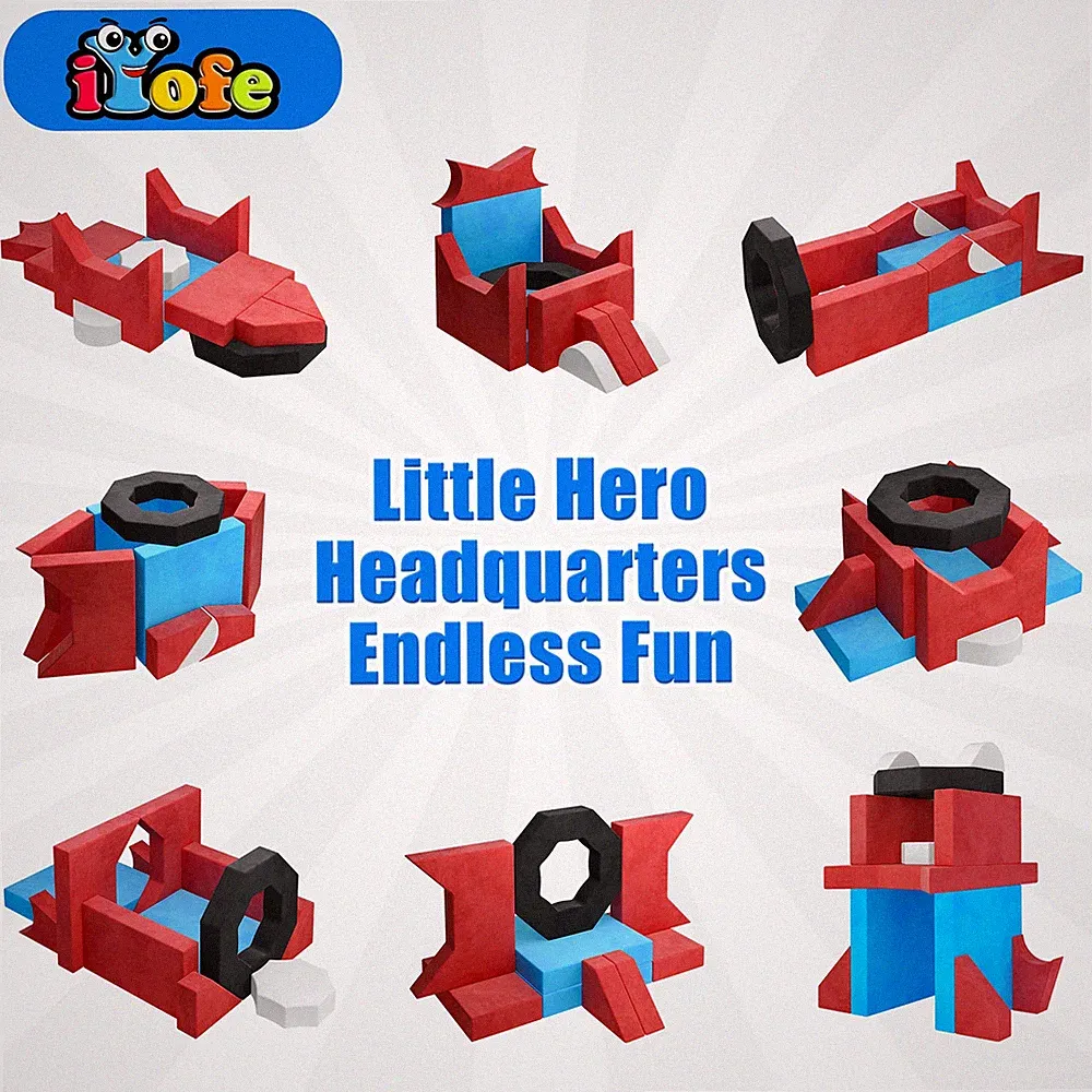 Modular Kids Play Couch Set Toddlers Playroom 14PCS Large Foldable Soft Sofa