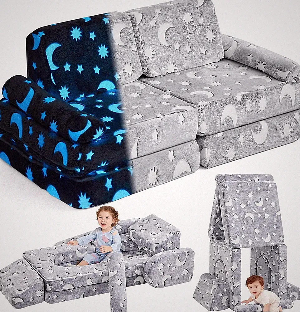 Modular Kids Play Couch,Toddler Couch Kids Sofa,Child Sectional Sofa,Bedroom &