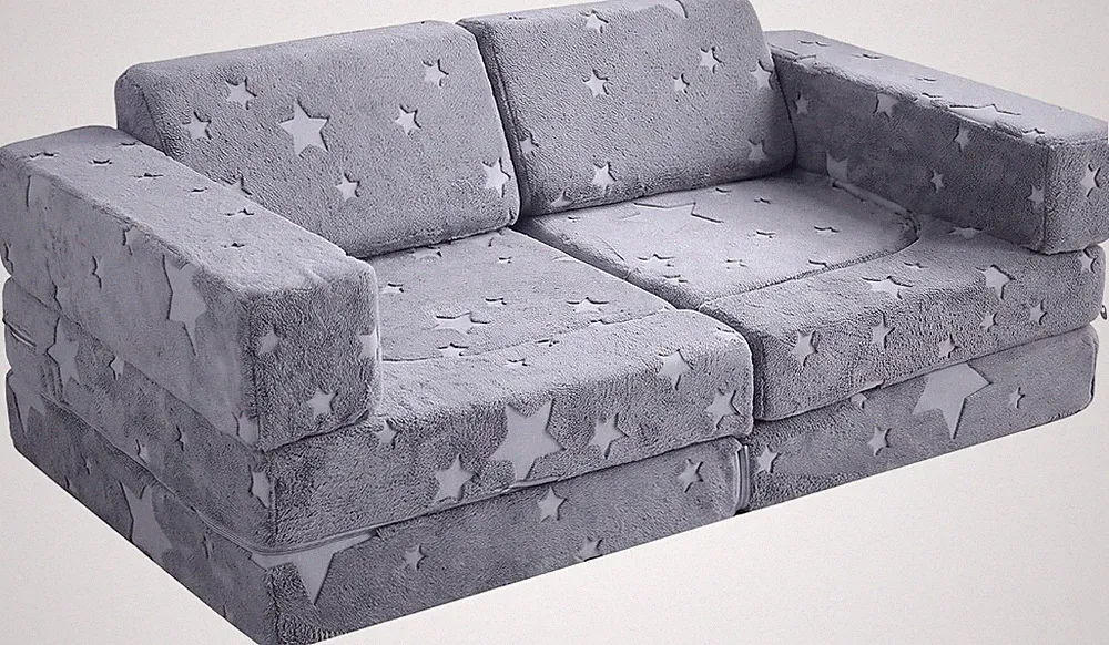 Modular Kids Sofa, 10-Piece Foam Sectional Couch, Ages 3+ | Modular Foam Sofa, R