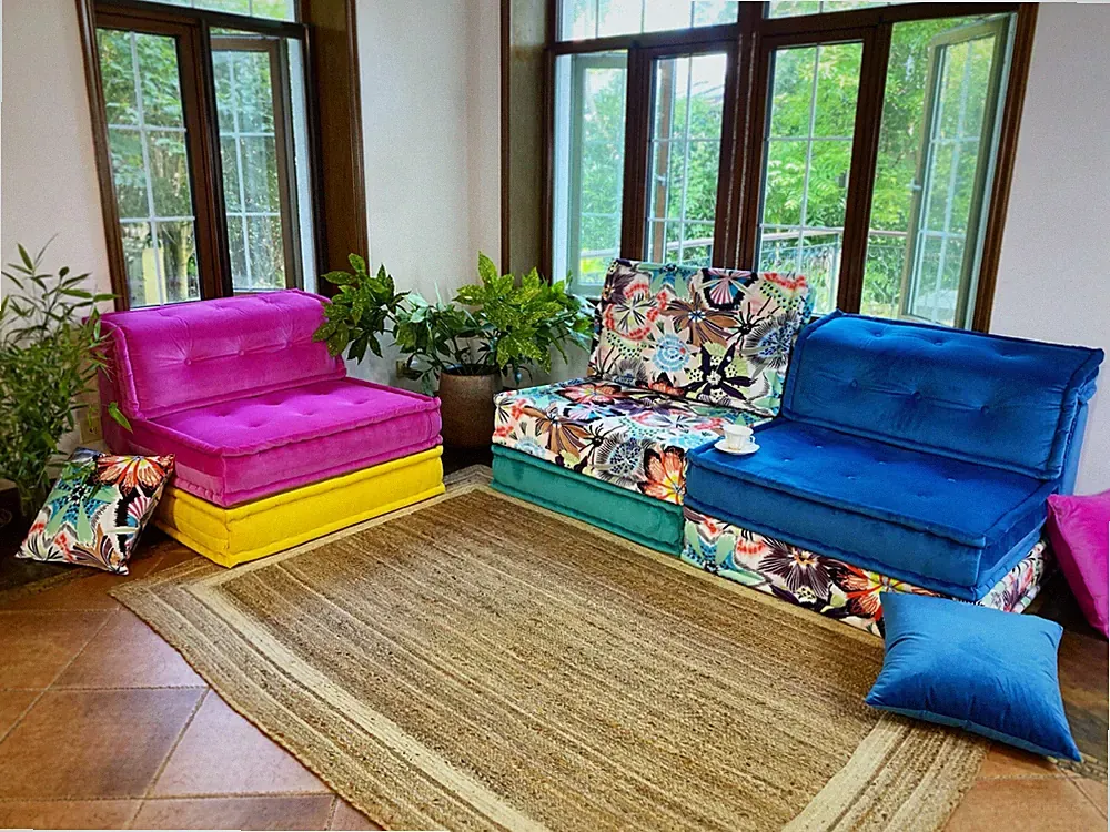 Modular Mah Jong Sofa Couch Set Designer French Daybed Full Sectional Set AsShow