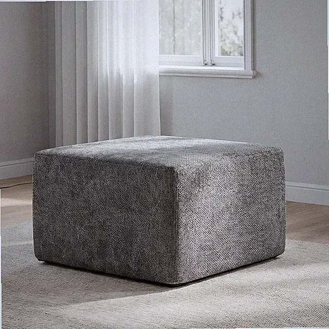 Modular Ottoman for Cloud Couch, Chenille Deep Seat, No Assembly, Grey