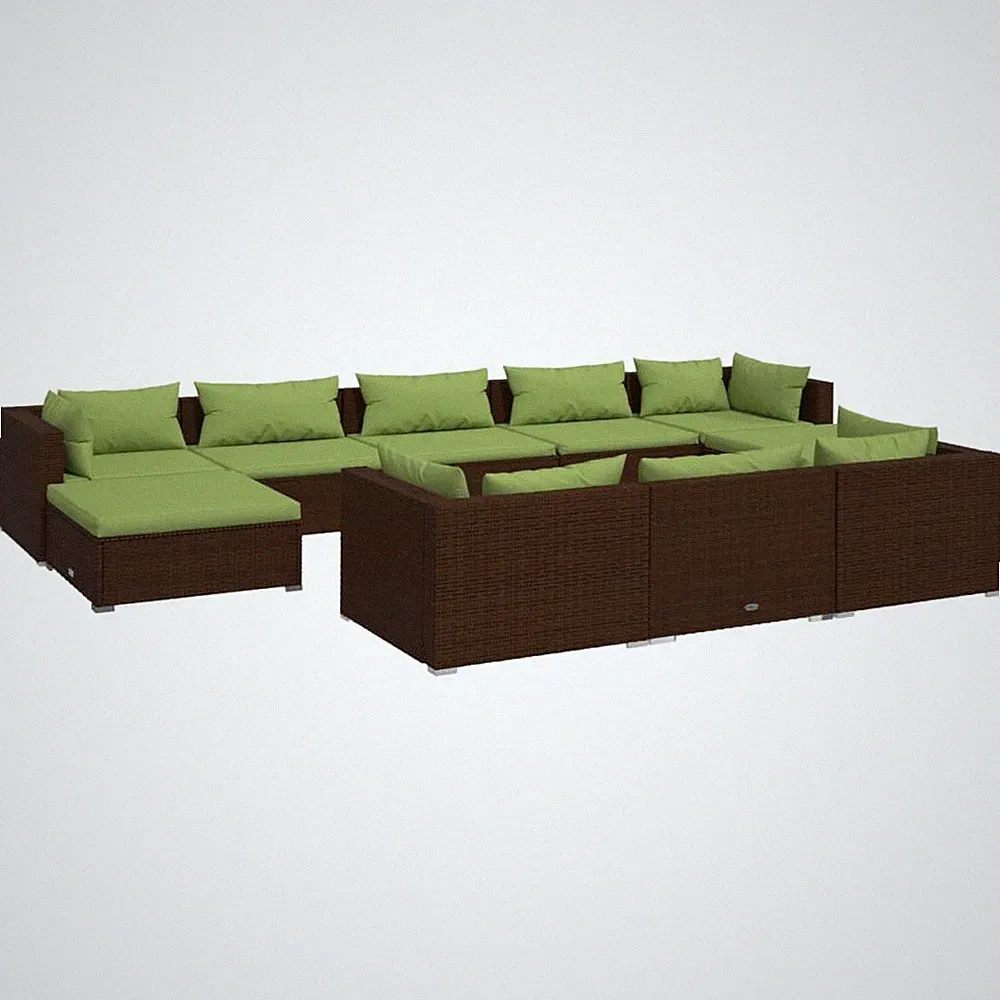 Modular Outdoor Lounge Set for Garden or Patio in Various Colors vidaXL