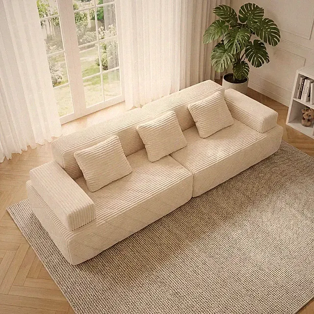 Modular Sectional Boneless Sofa,Oversized Chaise Lounge with Deep Seats, Modular