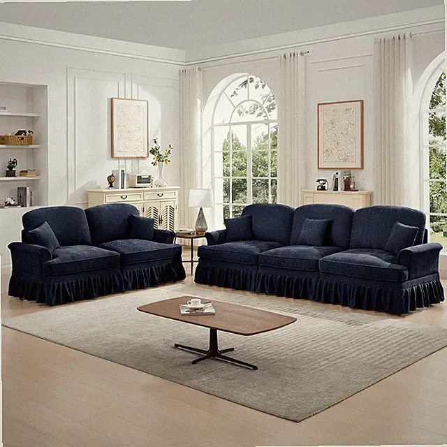 Modular Sectional Chenille Deep Seat Cloud Sofa Couch Living Room w/o Ottoman