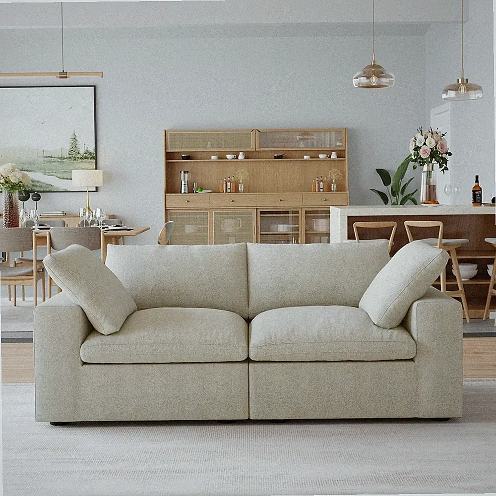 Modular Sectional Cloud Couches for Living Room, Comfy Love Seat Sofas, Thick Cu