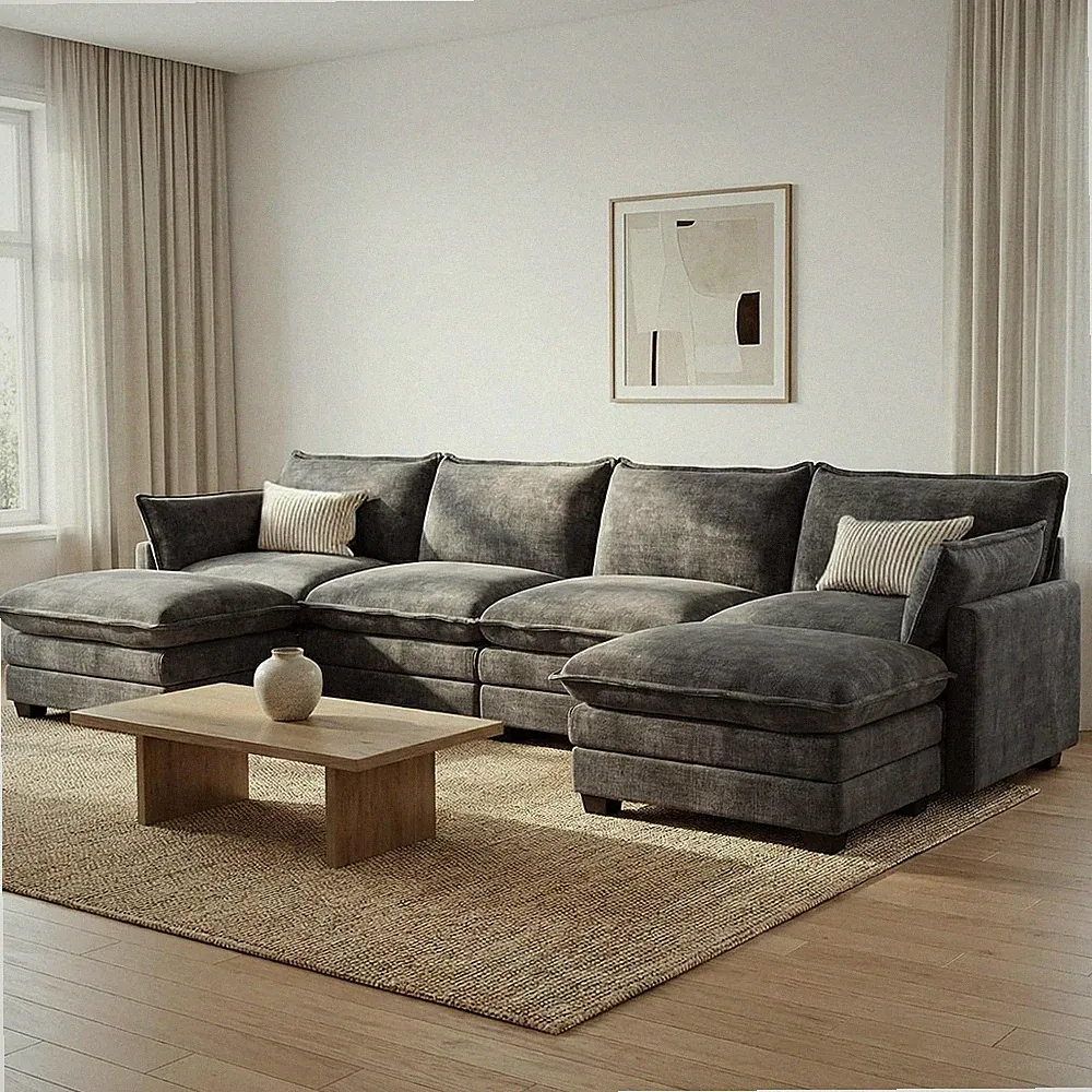 Modular Sectional Couch for Living Room, U Shaped Comfy Sofa
