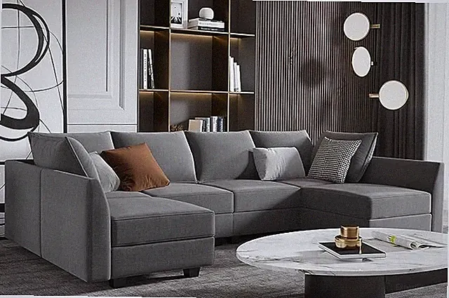 Modular Sectional Couch U Shaped Modular Sofa with Storage Seat Convertible