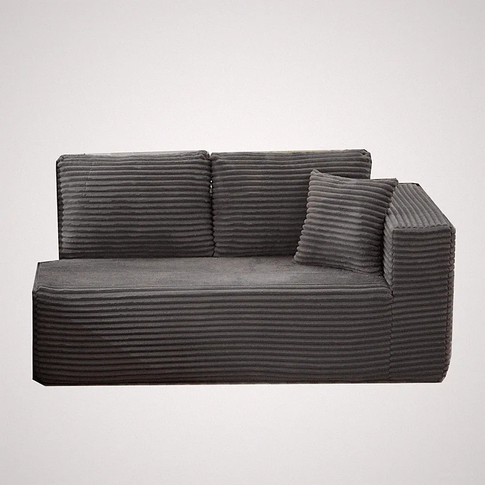 Modular Sectional Couches for Living Room: Right Long Seat (Gray) ,SF502CGY