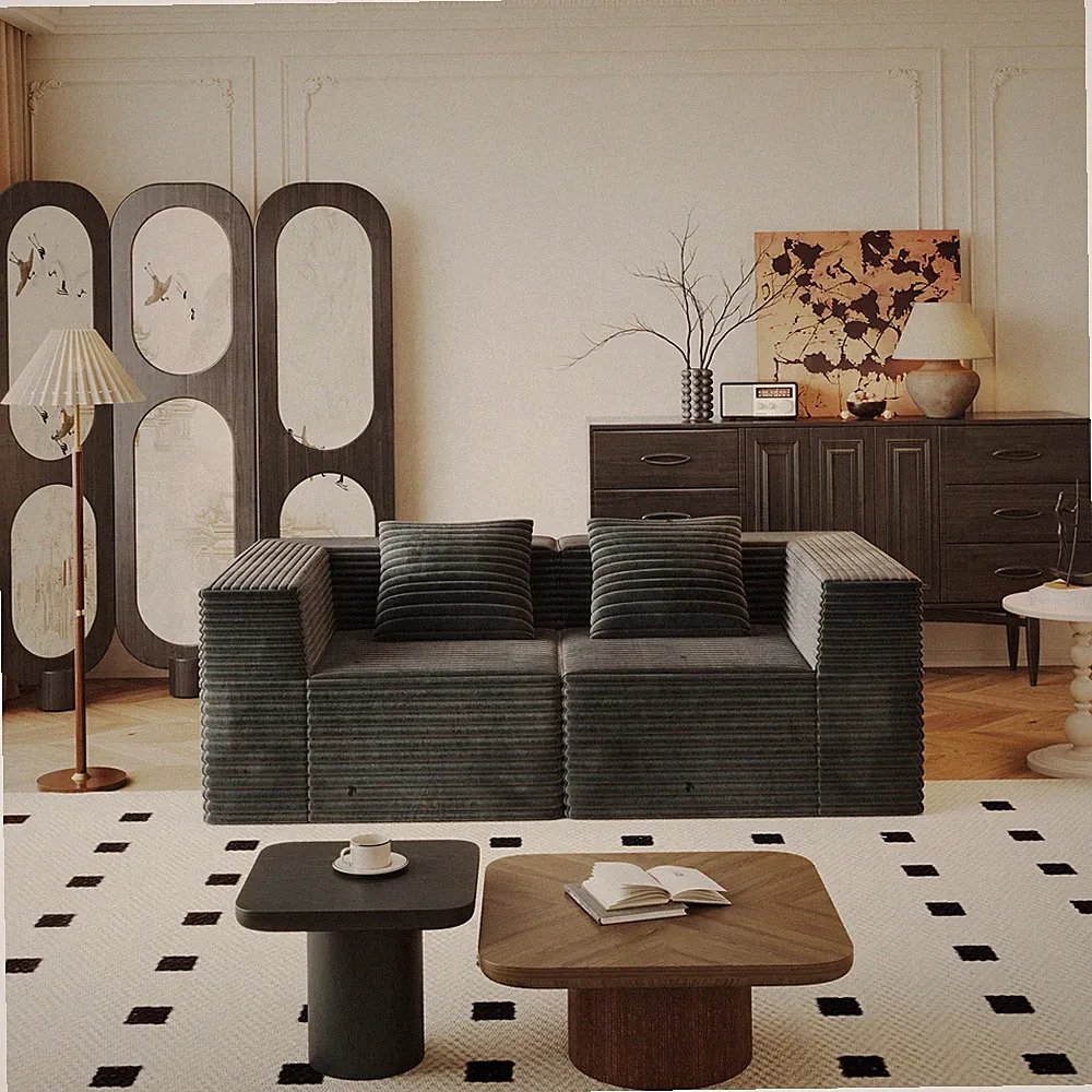 Modular Sectional Couches for Living Room with Deep Seat, L-Shape Cloud Sofa Cou