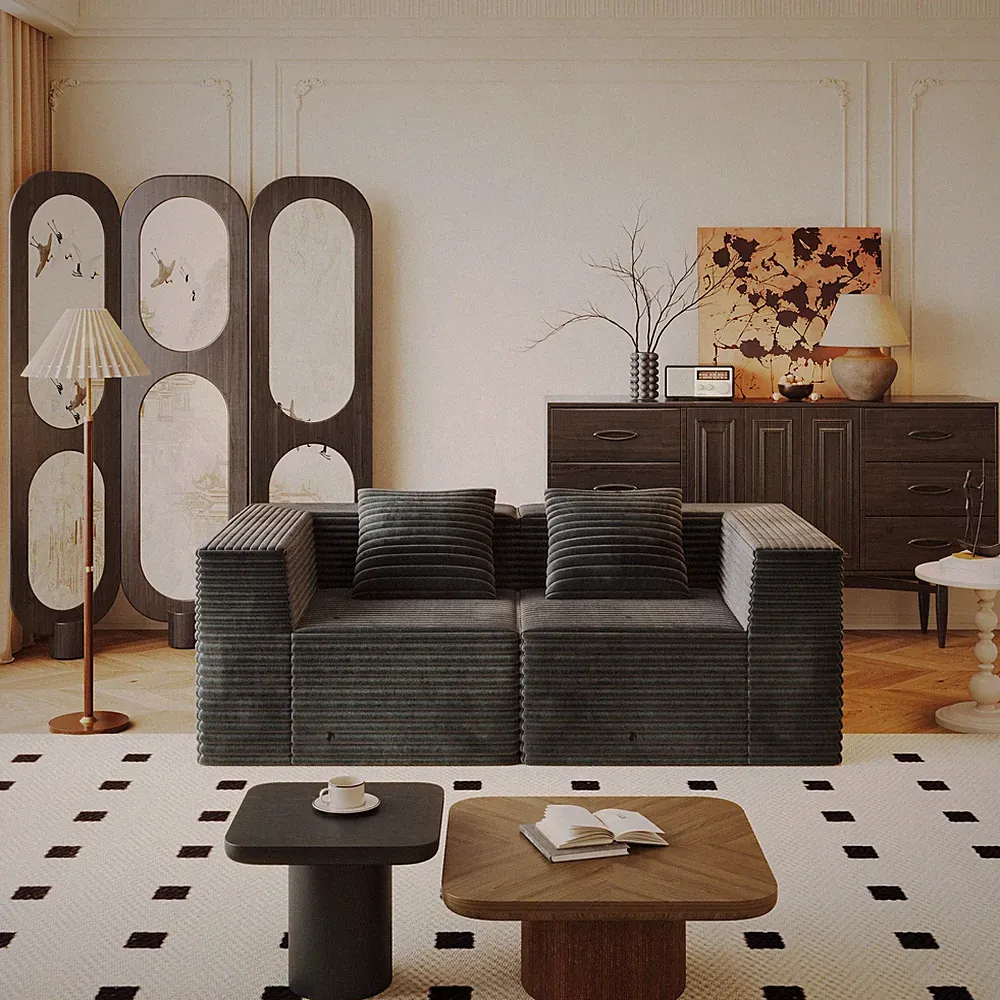 Modular Sectional Couches for Living Room with Deep Seat, L-Shape Cloud Sofa Cou