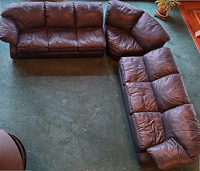 Modular Sectional L-Shaped 3-Piece Sofa Leather Blue-Pre-owned. PICK UP ONLY